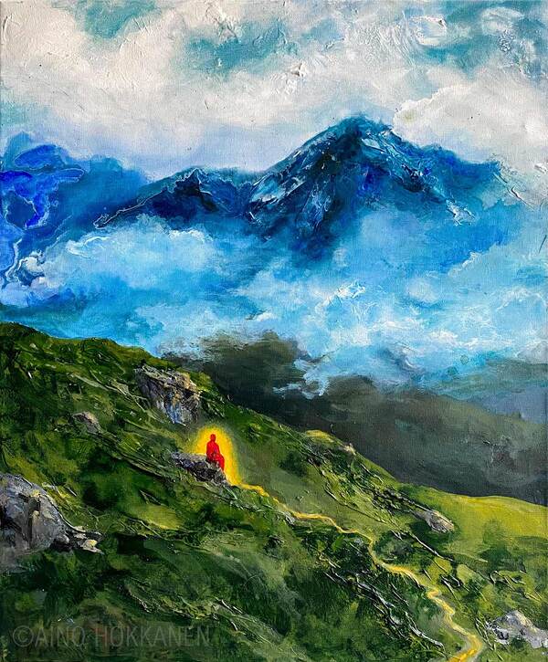 Hetki paikallaan /
 2025 / Akryyli kankaalle / 50 x 60 cm /
SOLD